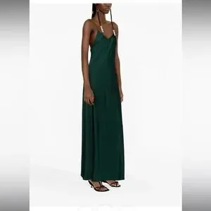 NWT SAINT LAURENT Open-Back Maxi Dress